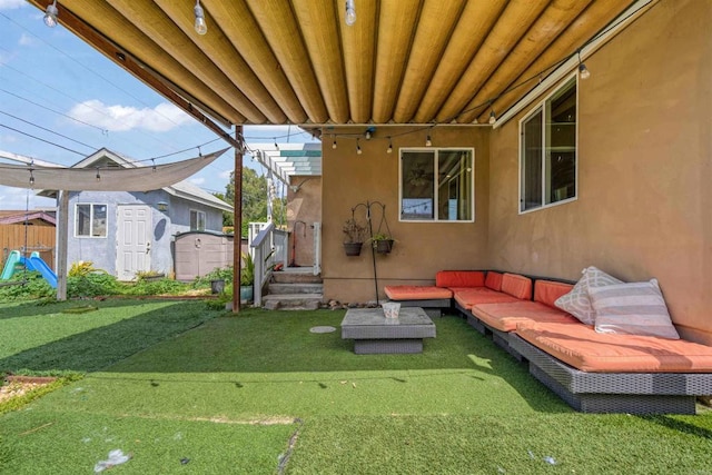 804 S 37th St, San Diego, CA 92113 - view of patio / terrace featuring an outdoor living space