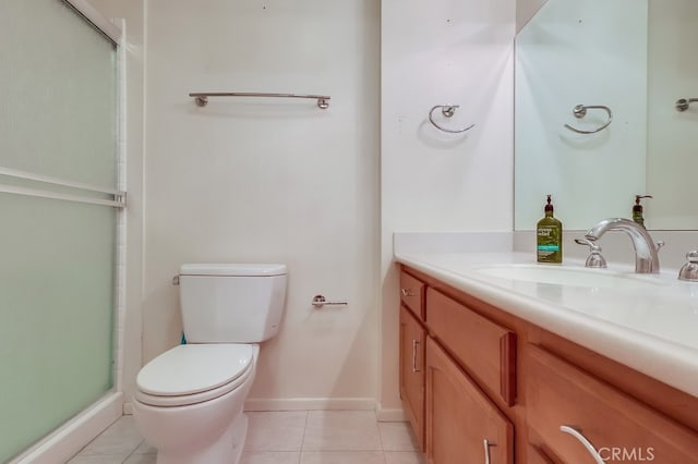 3200 La Rotonda Dr Unit 316, Rancho Palos Verdes, CA 90275 - full bathroom featuring tile patterned flooring, vanity, an enclosed shower, and toilet