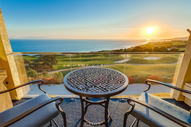 3200 La Rotonda Dr Unit 316, Rancho Palos Verdes, CA 90275 - balcony at dusk featuring a water view