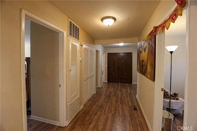 3477 Avenida Simi, Simi Valley, CA 93063 - hall with visible vents, baseboards, and dark wood-style floors