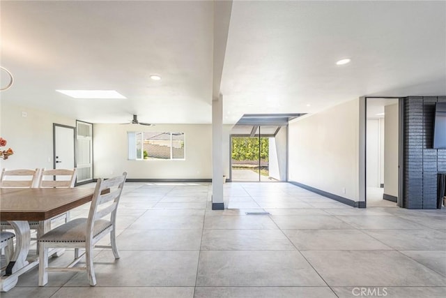 10220 Balmoral Ct, Riverside, CA 92503 - interior space with a fireplace, ceiling fan, baseboards, and recessed lighting