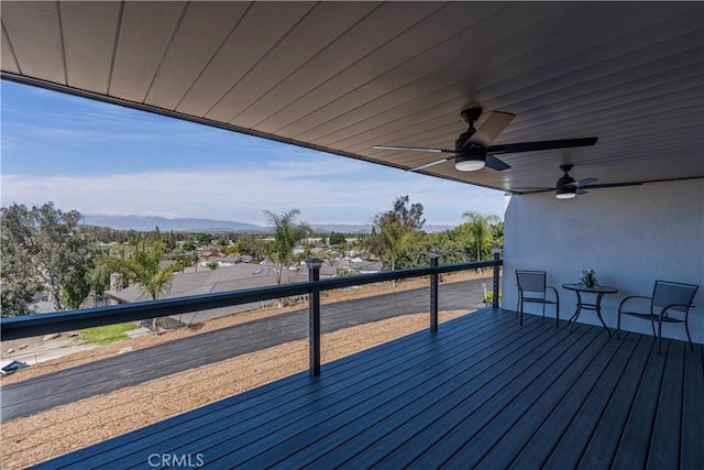 10220 Balmoral Ct, Riverside, CA 92503 - wooden terrace featuring ceiling fan