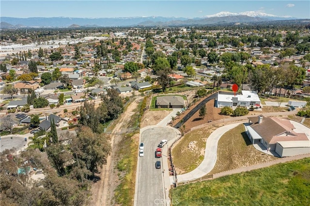 10220 Balmoral Ct, Riverside, CA 92503 - aerial view with a mountain view and a residential view