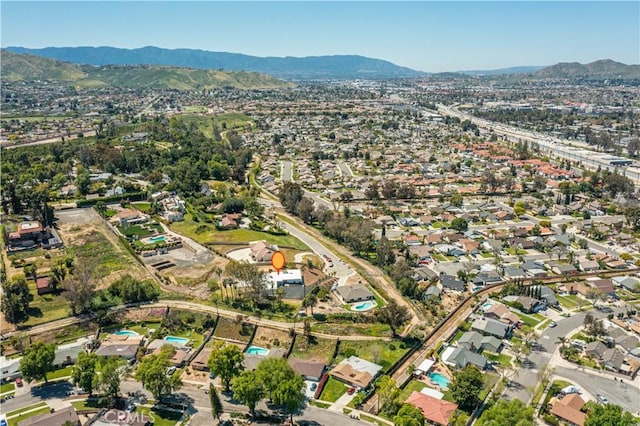 10220 Balmoral Ct, Riverside, CA 92503 - drone / aerial view featuring a mountain view and a residential view