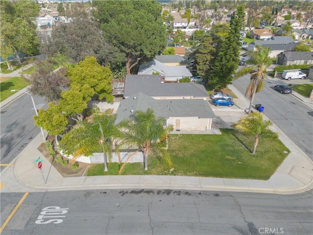aerial view featuring a residential view