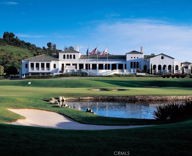57 Plaza Brisas, San Juan Capistrano, CA 92675 - surrounding community with view of golf course, a water view, and a lawn