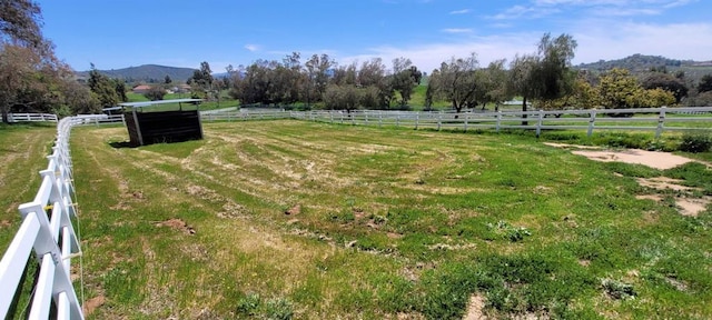 20191 Deerben Rd, Ramona, CA 92065 - view of yard with a view of rural / pastoral area, fence, and a mountain view