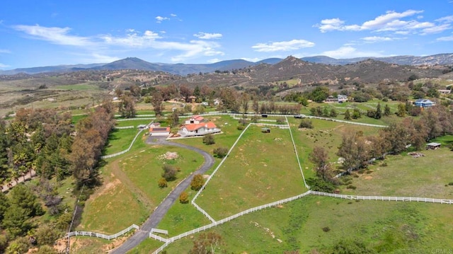 20191 Deerben Rd, Ramona, CA 92065 - aerial view of property's location with a mountain backdrop and rural landscape