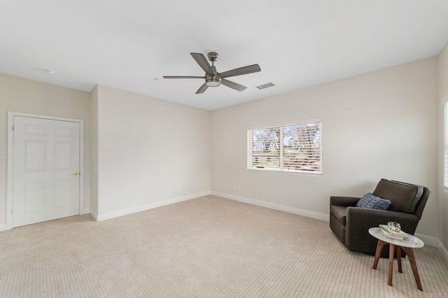 20191 Deerben Rd, Ramona, CA 92065 - unfurnished room with ceiling fan, light colored carpet, and baseboards