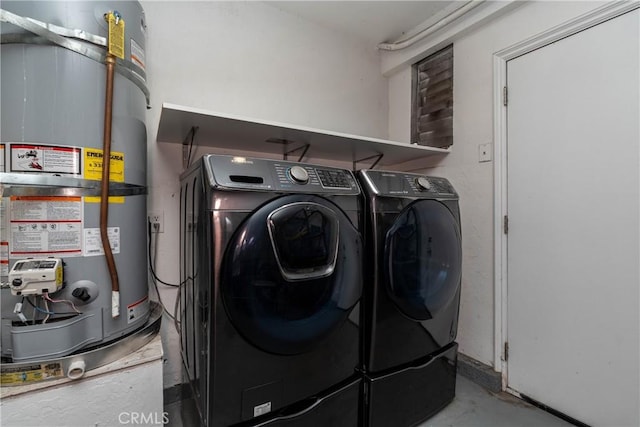 24461 Peacock St, Lake Forest, CA 92630 - laundry room with strapped water heater and washing machine and dryer
