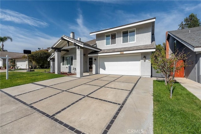 24461 Peacock St, Lake Forest, CA 92630 - traditional-style house with stucco siding, a front yard, concrete driveway, and a garage