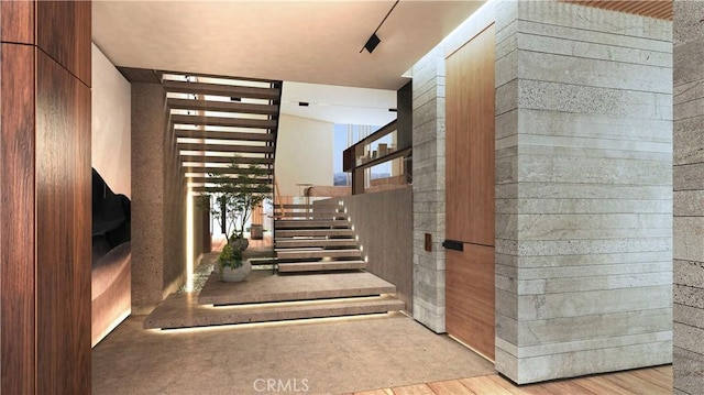 interior space featuring wood finished floors
