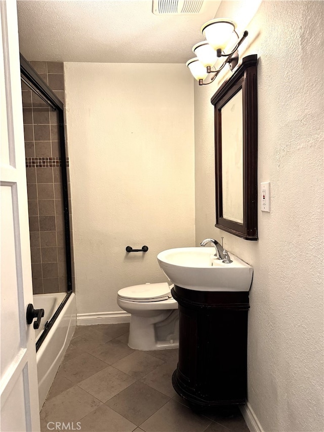 234 Santa Rosa Rd, Arcadia, CA 91007 - bathroom featuring visible vents, baseboards, toilet, vanity, and tile patterned floors