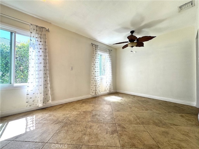 234 Santa Rosa Rd, Arcadia, CA 91007 - unfurnished room with visible vents, baseboards, and ceiling fan