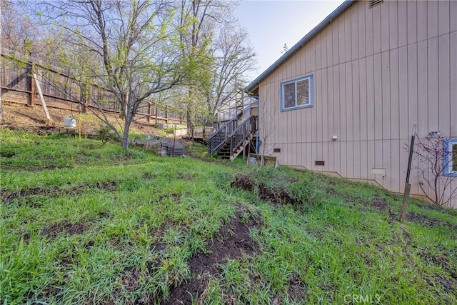11575 Loch Lomond Rd, Middletown, CA 95461 - view of yard with stairs and fence