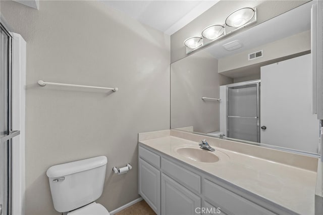 3604 Calle Casino, San Clemente, CA 92673 - full bath featuring an enclosed shower, toilet, visible vents, and vanity