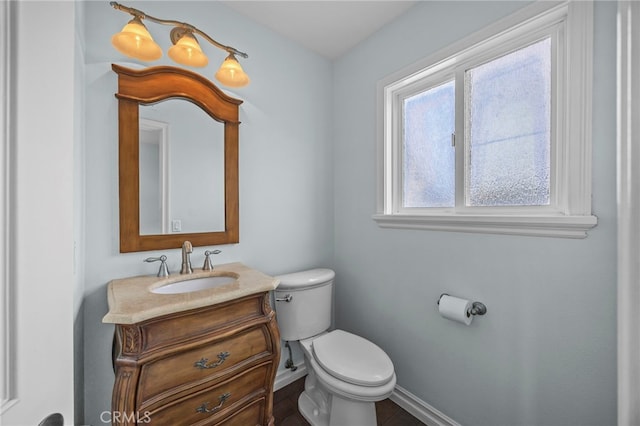 3604 Calle Casino, San Clemente, CA 92673 - half bath featuring toilet, baseboards, and vanity