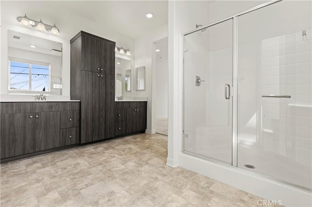 3069 Acebo Dr, Pomona, CA 91767 - bathroom featuring vanity and a stall shower