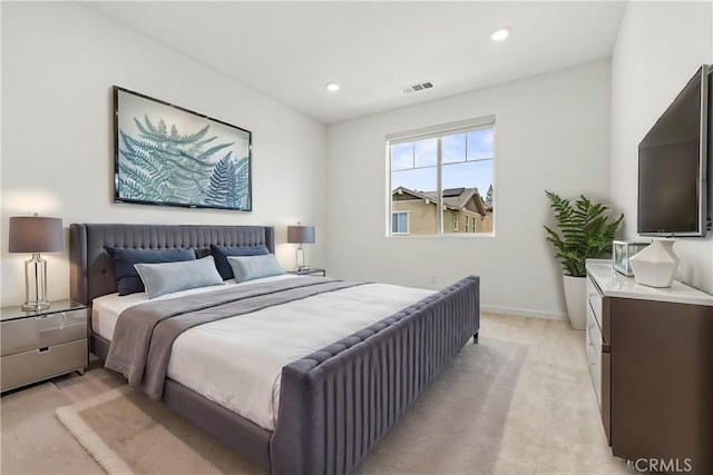 3069 Acebo Dr, Pomona, CA 91767 - bedroom with visible vents, recessed lighting, baseboards, and light carpet