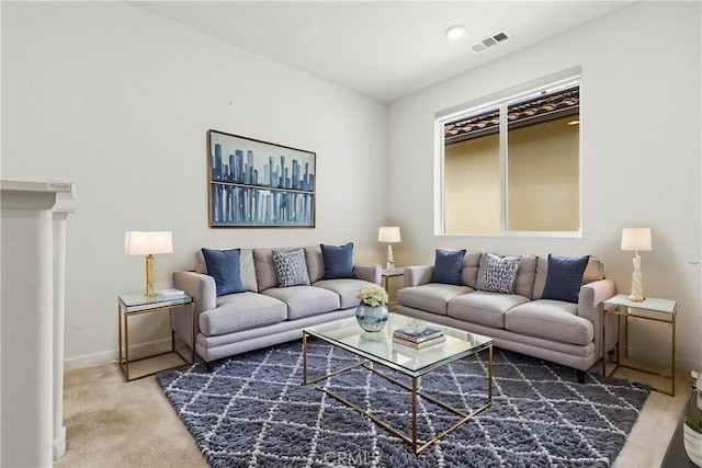 3069 Acebo Dr, Pomona, CA 91767 - carpeted living area with visible vents and baseboards