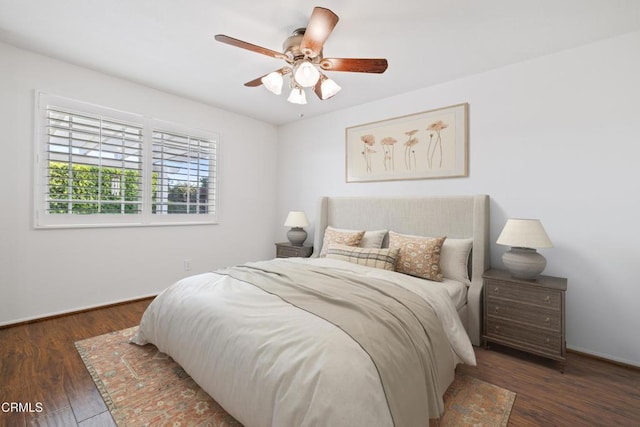 5216 Hillridge Dr, Camarillo, CA 93012 - bedroom with wood finished floors and ceiling fan