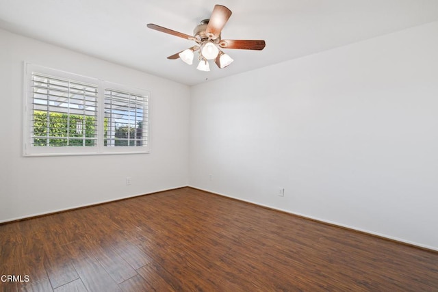 5216 Hillridge Dr, Camarillo, CA 93012 - empty room with wood finished floors and ceiling fan