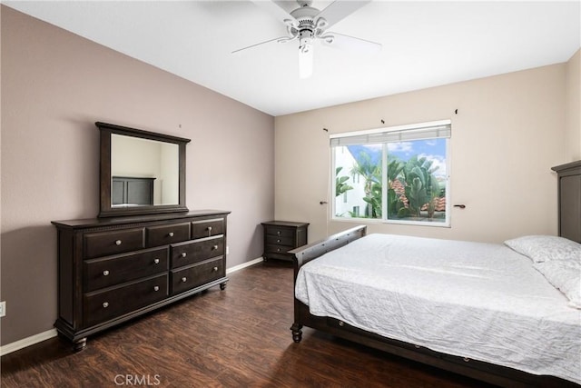 6050 Paseo Carreta, Carlsbad, CA 92009 - bedroom with wood finished floors, a ceiling fan, and baseboards