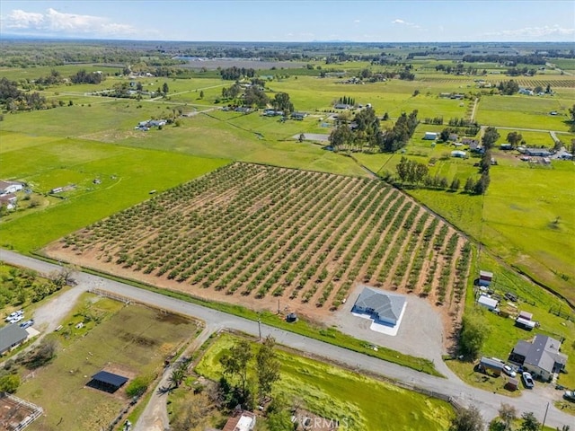 drone / aerial view with a rural view