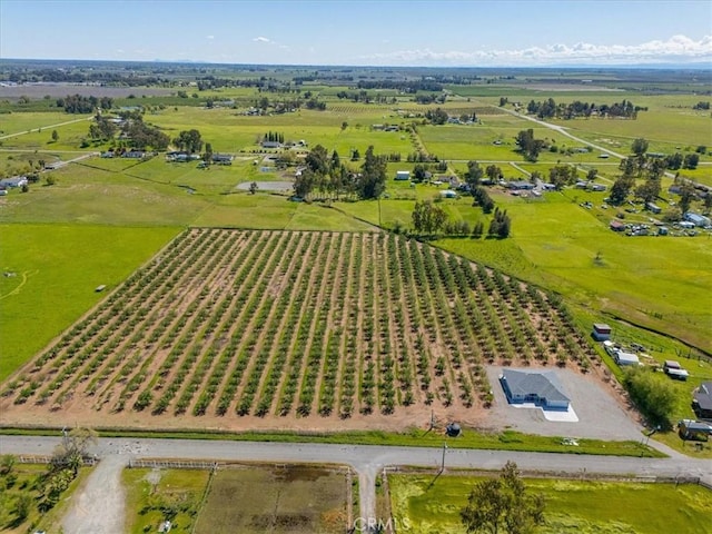 drone / aerial view with a rural view