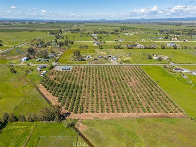 bird's eye view with a rural view