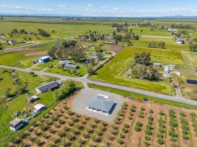 aerial view with a rural view