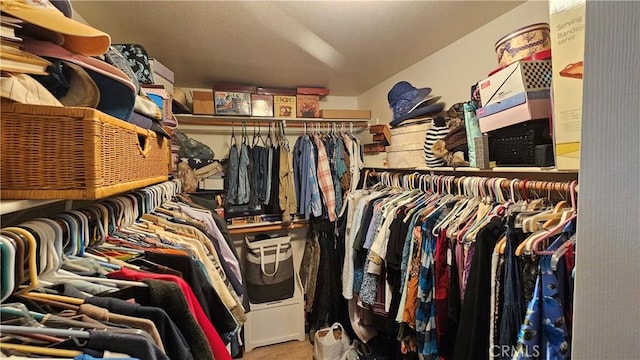 view of walk in closet