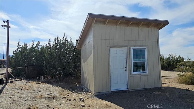 view of shed
