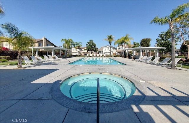 11102 Avolencia Pl, Garden Grove, CA 92840 - community pool featuring a community hot tub and a patio