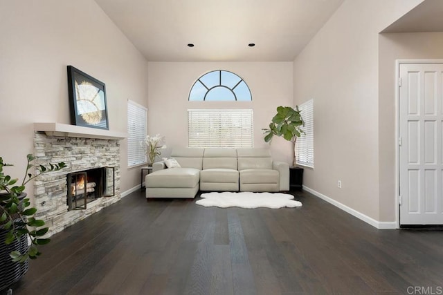 13336 Corte De Comares, San Diego, CA 92128 - living area with wood finished floors, plenty of natural light, and a fireplace