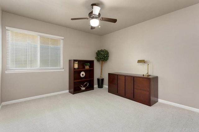 13336 Corte De Comares, San Diego, CA 92128 - interior space featuring light carpet and ceiling fan