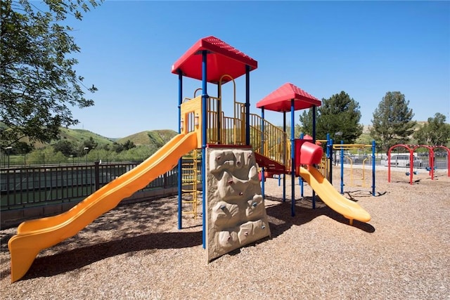 community playground with fence