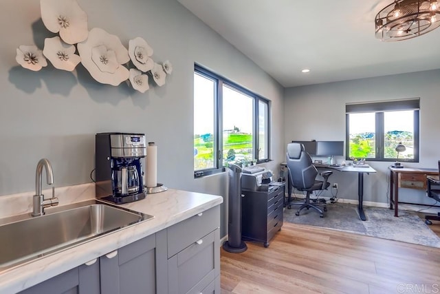 2255 Via Dulcea, Fallbrook, CA 92028 - office space featuring light wood-style floors and recessed lighting
