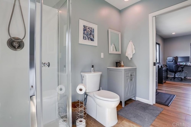 2255 Via Dulcea, Fallbrook, CA 92028 - full bath with wood finished floors, a stall shower, and vanity