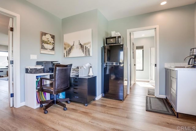 2255 Via Dulcea, Fallbrook, CA 92028 - office area with light wood finished floors and recessed lighting