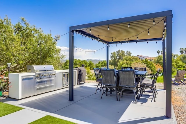 2255 Via Dulcea, Fallbrook, CA 92028 - view of patio / terrace with exterior kitchen and outdoor dining area