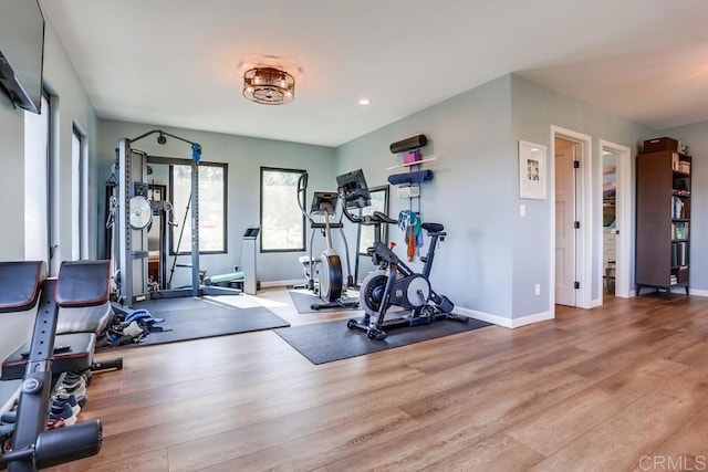 2255 Via Dulcea, Fallbrook, CA 92028 - exercise area with wood finished floors