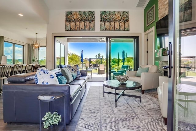 2255 Via Dulcea, Fallbrook, CA 92028 - living area featuring a chandelier