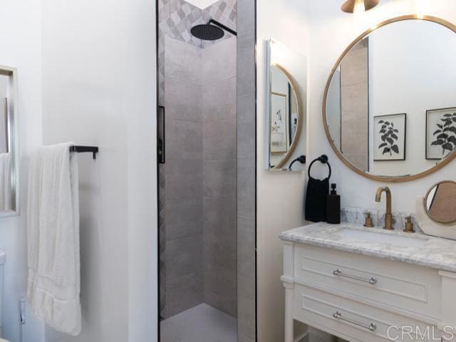 2255 Via Dulcea, Fallbrook, CA 92028 - full bathroom featuring tiled shower and vanity