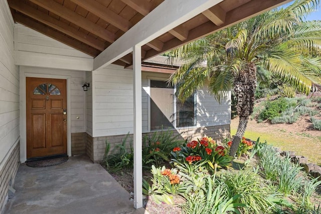 view of exterior entry