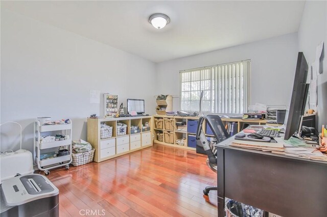 13720 Woodcock Ave, Sylmar, CA 91342 - home office with hardwood / wood-style flooring