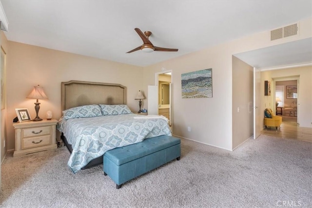 1692 Fairway Cir, Palm Springs, CA 92264 - bedroom featuring baseboards, carpet flooring, and visible vents