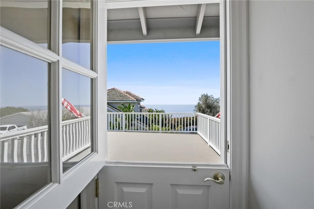 1803 La Cima, San Clemente, CA 92672 - doorway to outside featuring a water view