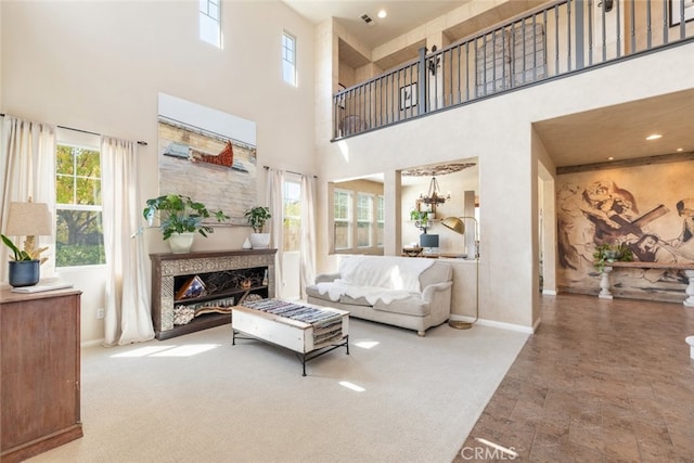 30088 Mauroux Ct, Murrieta, CA 92563 - living room with a fireplace and baseboards