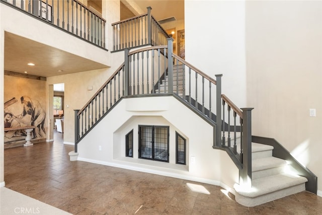 30088 Mauroux Ct, Murrieta, CA 92563 - stairs with a high ceiling and baseboards